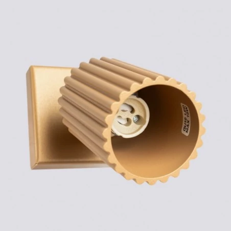 Kinkiety-do-salonu - kinkiet tuba regulowana lampa na ścianę punktowa karbon złoty sollux sl.1559 