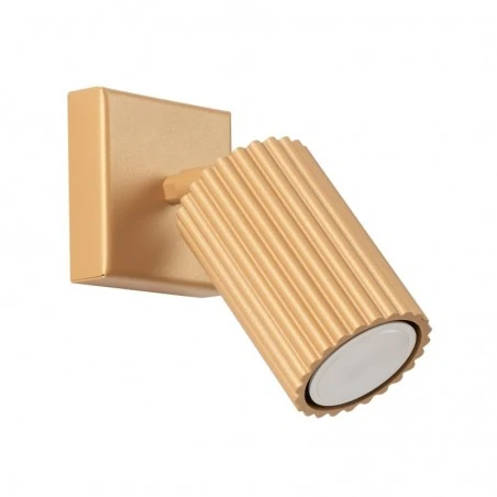 Kinkiety-do-salonu - kinkiet tuba regulowana lampa na ścianę punktowa karbon złoty sollux sl.1559 