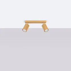 Oswietlenie-sufitowe - lampa sufitowa spot podwójny złoty gu10 karbon sl.1561 sollux 