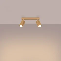 Oswietlenie-sufitowe - lampa sufitowa spot podwójny złoty gu10 karbon sl.1561 sollux 