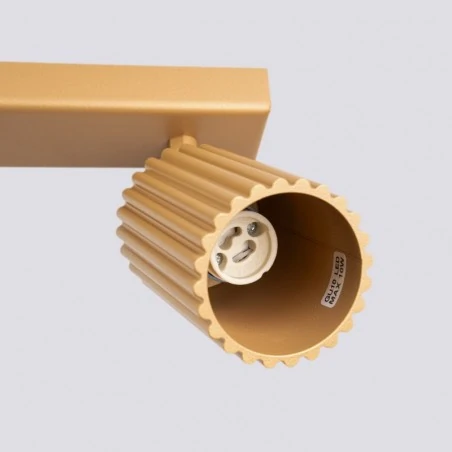 Oswietlenie-sufitowe - lampa sufitowa spot podwójny złoty gu10 karbon sl.1561 sollux 