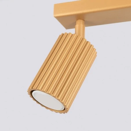 Oswietlenie-sufitowe - lampa sufitowa spot podwójny złoty gu10 karbon sl.1561 sollux 