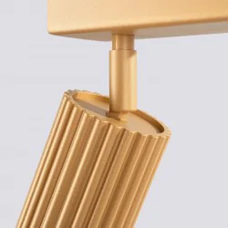 Oswietlenie-sufitowe - lampa sufitowa spot podwójny złoty gu10 karbon sl.1561 sollux 
