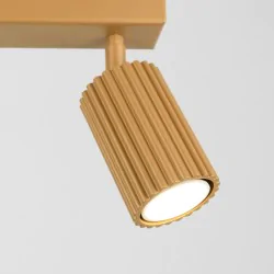 Oswietlenie-sufitowe - lampa sufitowa spot podwójny złoty gu10 karbon sl.1561 sollux 