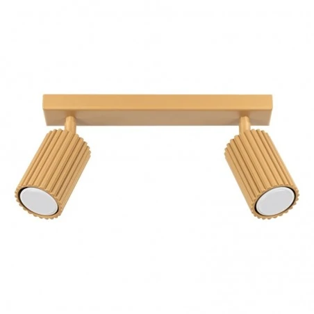 Oswietlenie-sufitowe - lampa sufitowa spot podwójny złoty gu10 karbon sl.1561 sollux 