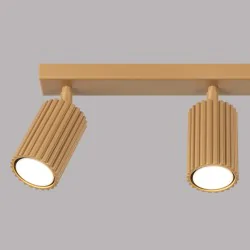 Oswietlenie-sufitowe - lampa sufitowa złota spot potrójne 4 ruchome reflektorki karbon sl.1562 sollux 