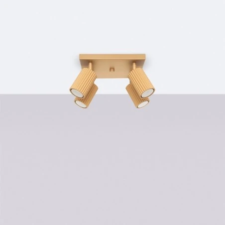 Oswietlenie-sufitowe - plafon przysufitowy lampa 4 reflektory tuby karbon 4 sollux sl.1564 