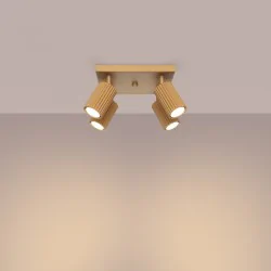 Oswietlenie-sufitowe - plafon przysufitowy lampa 4 reflektory tuby karbon 4 sollux sl.1564 