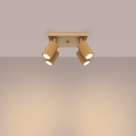 Oswietlenie-sufitowe - plafon przysufitowy lampa 4 reflektory tuby karbon 4 sollux sl.1564 