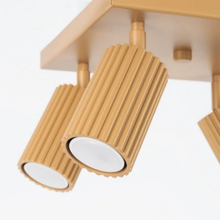 Oswietlenie-sufitowe - plafon przysufitowy lampa 4 reflektory tuby karbon 4 sollux sl.1564 