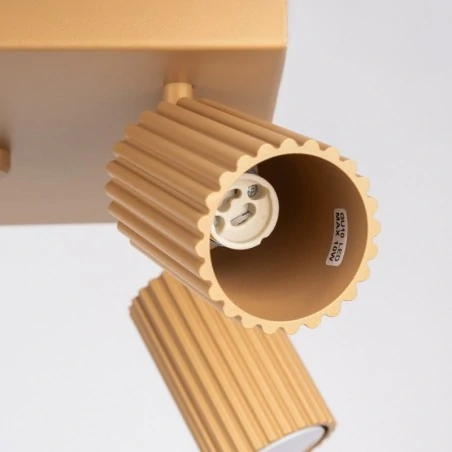 Oswietlenie-sufitowe - plafon przysufitowy lampa 4 reflektory tuby karbon 4 sollux sl.1564 