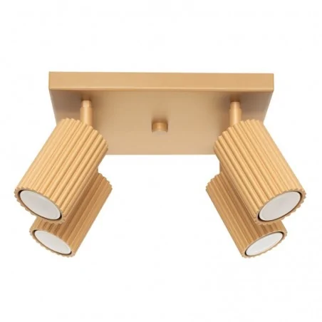 Oswietlenie-sufitowe - plafon przysufitowy lampa 4 reflektory tuby karbon 4 sollux sl.1564 