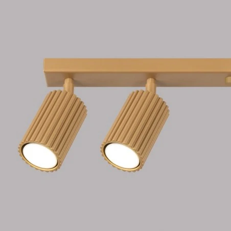 Oswietlenie-sufitowe - plafon lampa listwa na 6 żarówek złota karbon 6l sollux sl.1566 