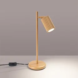 Lampki-biurkowe - lampa biurkowa nowoczesna złota przewodowa karbon sollux sl.1567 