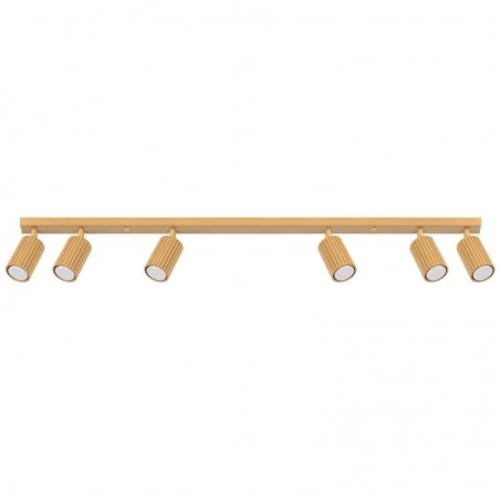 Oswietlenie-sufitowe - plafon lampa listwa na 6 żarówek złota karbon 6l sollux sl.1566 