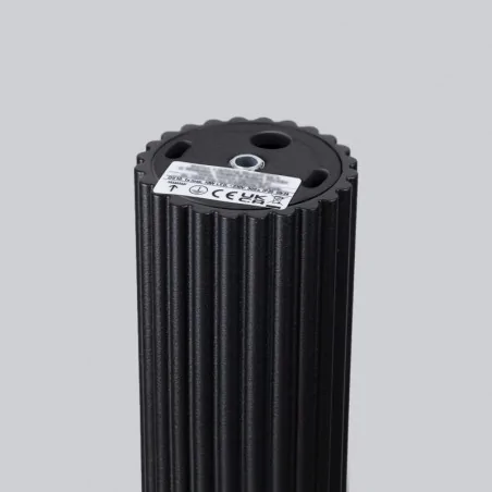 Oswietlenie-sufitowe - tuba sufitowa karbowana czarna gu10 karbon 20 sollux sl.1569 