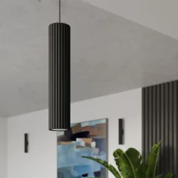 Oprawy-sufitowe - lampa sufitowa tuba natynkowa czarna na żarówkę gu10 karbon sl.1570 sollux 