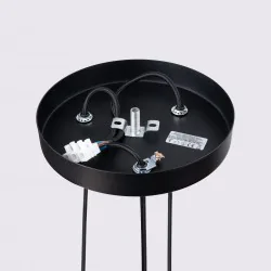Lampy-sufitowe - lampa wiszące tuby potrójna do salonu czarna karbon 3p sollux sl.1576 