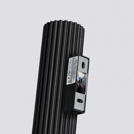 Kinkiety-do-salonu - tuba ścienna góra-dół kinkiet do salonu podwójny karbon 30 czarny sollux sl.1577 