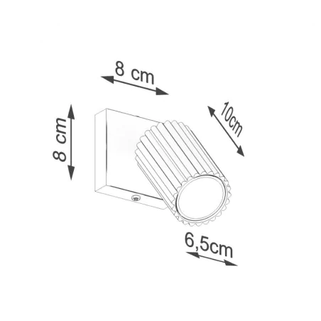 Kinkiety-do-salonu - kinkiet w kształcie tuby lampa ścienna czarna punktowa karbon sollux sl.1578  Kinkiety-do-salonu - kinkiet w kształcie tuby lampa ścienna czarna punktowa karbon sollux sl.1578