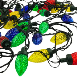 Oswietlenie-choinkowe - lampki choinkowe retro w kształcie kolorowych szyszek led 