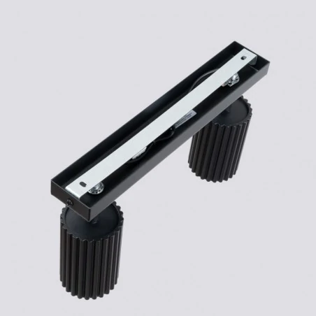 Oswietlenie-sufitowe - plafon spot podwójny 2 tuby karbon 2 czarny sollux sl.1580 