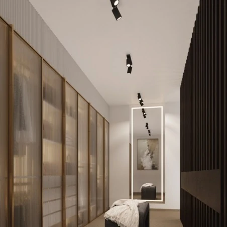 Oswietlenie-sufitowe - plafon spot podwójny 2 tuby karbon 2 czarny sollux sl.1580 