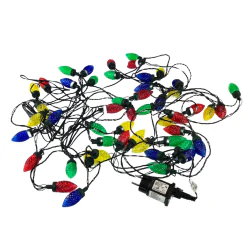 Oswietlenie-choinkowe - lampki choinkowe retro w kształcie kolorowych szyszek led 