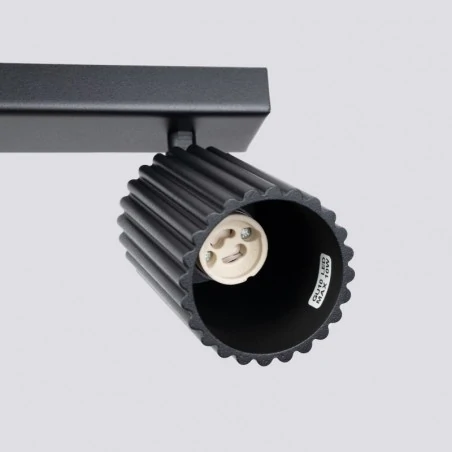 Oswietlenie-sufitowe - plafon listwa spot potrójny karbon 3l czarny sollux sl.1581 