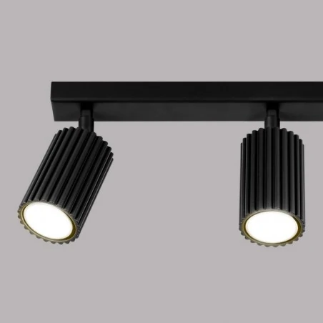 Oswietlenie-sufitowe - plafon listwa spot potrójny karbon 3l czarny sollux sl.1581 