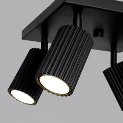 Oswietlenie-sufitowe - lampa przysufitowa 4 regulowane tuby karbon 4 czarny sollux sl.1583 