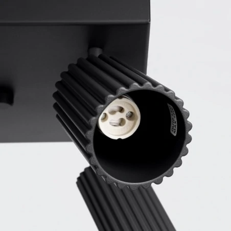 Oswietlenie-sufitowe - lampa przysufitowa 4 regulowane tuby karbon 4 czarny sollux sl.1583 