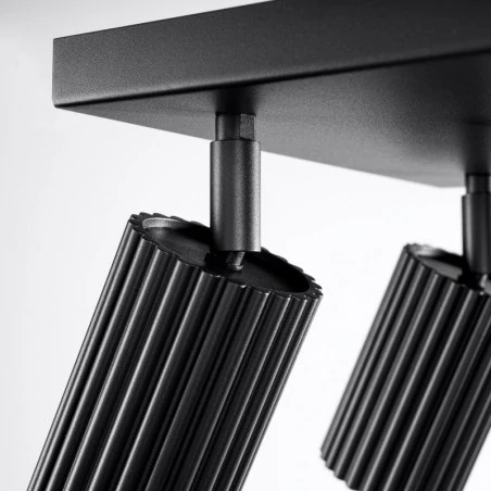 Oswietlenie-sufitowe - lampa przysufitowa 4 regulowane tuby karbon 4 czarny sollux sl.1583 