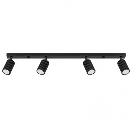 Oswietlenie-sufitowe - plafon poczwórny listwa 4 tuby karbon 4l czarny sollux sl.1584 