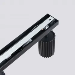 Oswietlenie-sufitowe - lampa oświetleniowa długa listwa 6 tub czarna karbon 6l sollux sl.1585 
