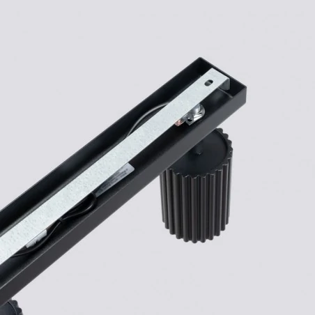 Oswietlenie-sufitowe - lampa oświetleniowa długa listwa 6 tub czarna karbon 6l sollux sl.1585 