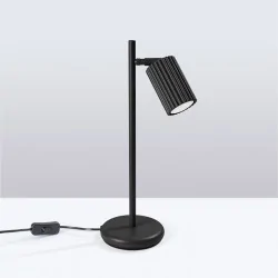 Lampki-biurkowe - lampa biurkowa nowoczesna do gabinetu karbon czarna sollux sl.1586 