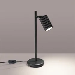 Lampki-biurkowe - lampa biurkowa nowoczesna do gabinetu karbon czarna sollux sl.1586 