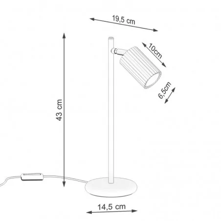 Lampki-biurkowe - lampa biurkowa nowoczesna do gabinetu karbon czarna sollux sl.1586 