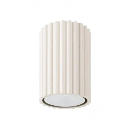 Oswietlenie-sufitowe - plafon oprawa sufitowa tuba karbowana karbon 10 beżowa sollux sl.1587 