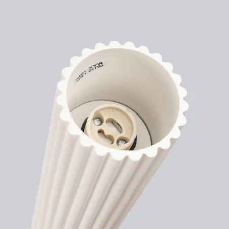 Oprawy-sufitowe - lampa sufitowa plafon długa beżowa karbowana tuba na sufit karbon sl.1589 sollux 