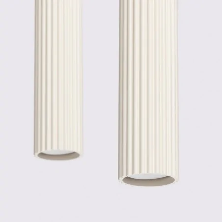 Lampy-sufitowe - lampa sufitowa 2 wiszące tuby karbon 2 beżowy sollux sl.1593 