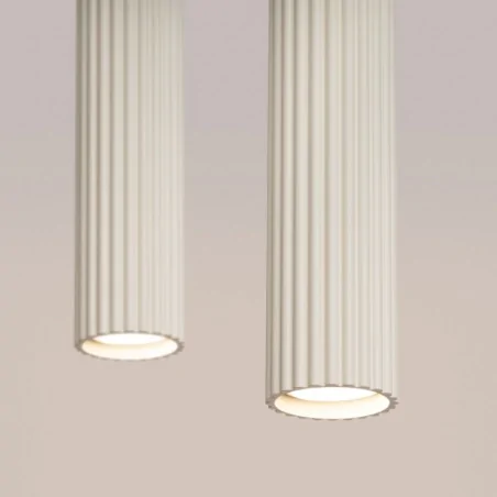 Lampy-sufitowe - lampa sufitowa 2 wiszące tuby karbon 2 beżowy sollux sl.1593 