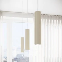 Lampy-sufitowe - lampa sufitowa 2 wiszące tuby karbon 2 beżowy sollux sl.1593 
