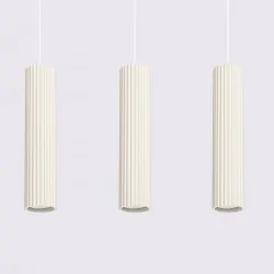 Lampy-sufitowe - lampa wisząca potrójna do kuchni nad wyspę karbon 3l beżowy sollux sl.1594 
