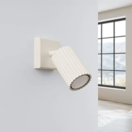 Kinkiety-do-salonu - kinkiet ścienny regulowany tuba karbon beżowy sollux sl.1597 