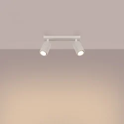 Oswietlenie-sufitowe - lampa sufitowa listwa podwójna karbon 2 beżowy sollux sl.1599 