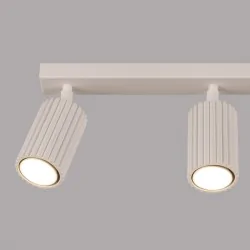 Oprawy-sufitowe - lampa sufitowa w formie listwy oświetleniowej 3 ruchome klosze beżowa karbon sl.1600 sollux 
