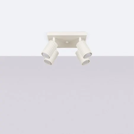 Oprawy-sufitowe - lampa sufitowa poczwórna beżowa spot gu10 karbon sl.1602 sollux 