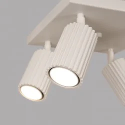 Oprawy-sufitowe - lampa sufitowa poczwórna beżowa spot gu10 karbon sl.1602 sollux 